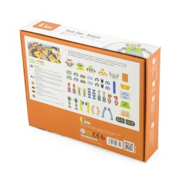 VIGA Drewniana Przybijanka Roboty 45 elementów Montessori