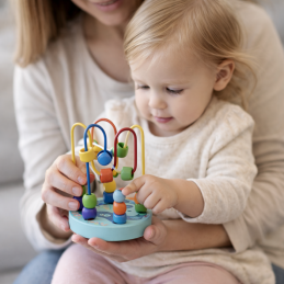 TOOKY TOY Drewniana Edukacyjna Pętla Motoryczna Labirynt Przeplatanka