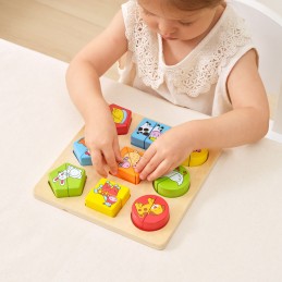 VIGA Puzzle Edukacyjne Drewniane Zwierzęta
