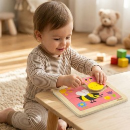 Viga Drewniane Puzzle Pszczoła Układanka Montessori Edukacyjna 18m+ Owad