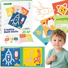 TOOKY TOY Układanka Gra Logiczna Łamigłówki Klocki Magnetyczne dla Dzieci 49 el.