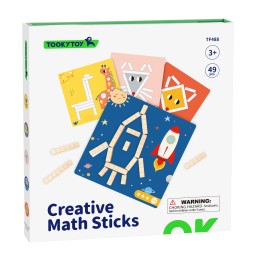 TOOKY TOY Układanka Gra Logiczna Łamigłówki Klocki Magnetyczne dla Dzieci 49 el.