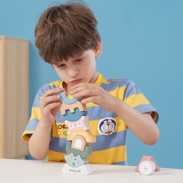 VIGA PolarB Drewniana Układanka Balansująca Wieża Montessori Klocki Prezent VIGA PolarB
