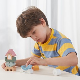 VIGA PolarB Drewniana Układanka Balansująca Wieża Montessori Klocki Prezent VIGA PolarB