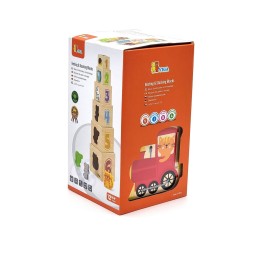 VIGA Drewniana Piramidka Edukacyjna Montessori Sorter Klocki Układanka