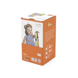 VIGA Drewniana Piramidka Edukacyjna Montessori Sorter Klocki Układanka