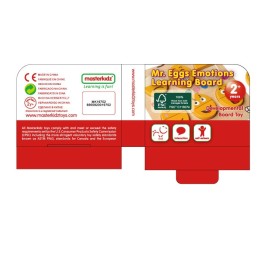 MASTERKIDZ Tablica do Nauki Emocji Drewniane Jajka jaki Humor? Montessori