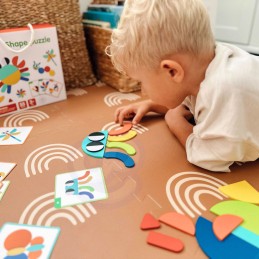 WOOPIE GREEN Drewniana Układanka Montessori 40 Wzorów do Odtworzenia 55 el. Certyfikat FSC