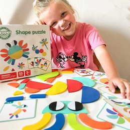 WOOPIE GREEN Drewniana Układanka Montessori 40 Wzorów do Odtworzenia 55 el. Certyfikat FSC
