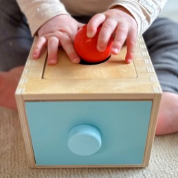 WOOPIE GREEN Drewniana Szuflada Edukacyjna 4w1 Sorter Montessori Gra w Marchewki FSC