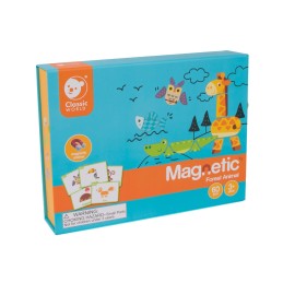 CLASSIC WORLD Układanka Magnetyczna Zwierzęta Tablica Klocki Puzzle Pamięć 60 el.