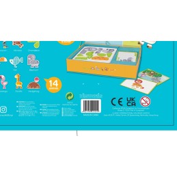 CLASSIC WORLD Układanka Magnetyczna Zwierzęta Tablica Klocki Puzzle Pamięć 60 el.