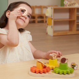 VIGA Drewniany Sorter Koła Kształty i Mechanizmy 18m+