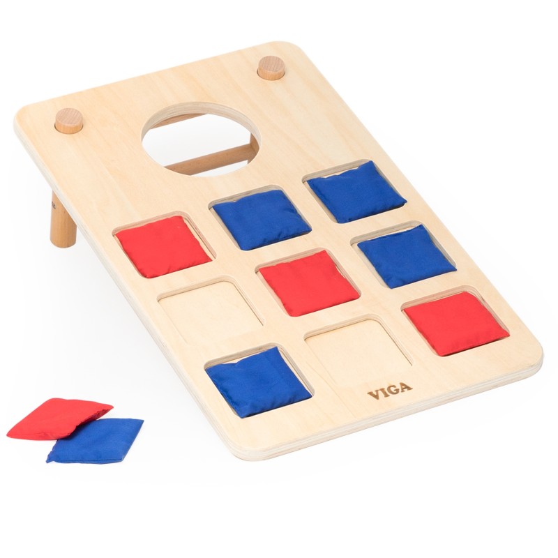Viga Gra Zręcznościowa 2w1 Kółko i Krzyżyk + Cornhole - Rzut Do celu