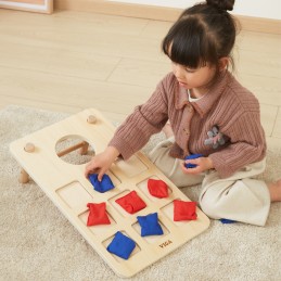 Viga Gra Zręcznościowa 2w1 Kółko i Krzyżyk + Cornhole - Rzut Do celu