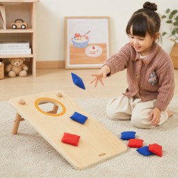 Viga Gra Zręcznościowa 2w1 Kółko i Krzyżyk + Cornhole - Rzut Do celu
