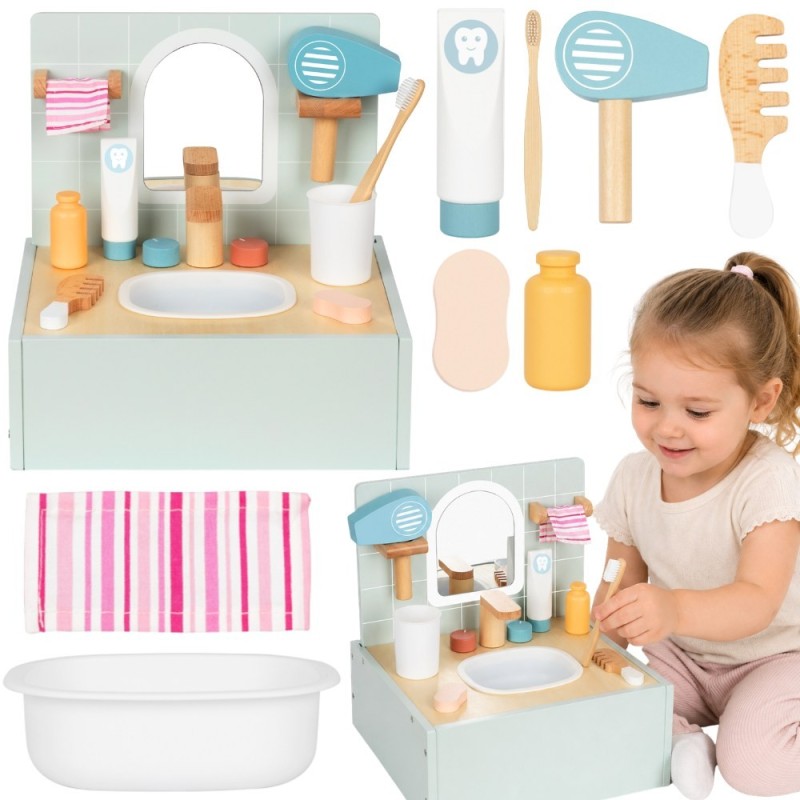 TOOKY TOY Toilet Bathroom Toaleta Drewniana Łazienka z Akcesoriami