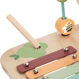 WOOPIE GREEN Drewniany Stolik Edukacyjny Muzyczny Labirynt Sensoryczny 5W1