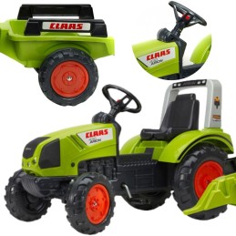 Falk Traktor na Pedały Claas z Przyczepą Duży Ciągnik Zabawka 3+