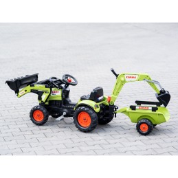 FALK Traktor z Przyczepą CLAAS Arion Backhoe ŁYŻKA + Ładowarka Od 2 Lat