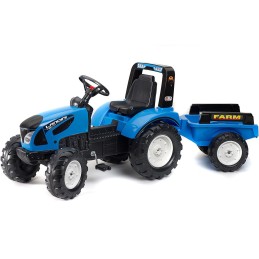 FALK Traktor Landini Niebieski na Pedały z Przyczepką od 3-7 lat