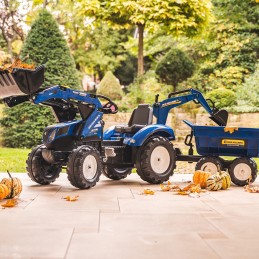 FALK Traktor na Pedały New Holland T8 z Koparką i Przyczepą 3-7 lat