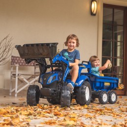 FALK Traktor na Pedały New Holland T8 z Koparką i Przyczepą 3-7 lat