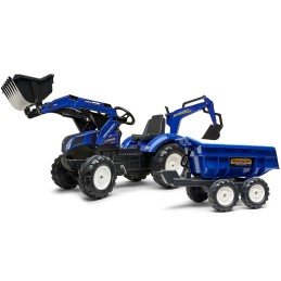 FALK Traktor na Pedały New Holland T8 z Koparką i Przyczepą 3-7 lat