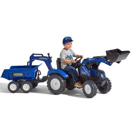 FALK Traktor na Pedały New Holland T8 z Koparką i Przyczepą 3-7 lat