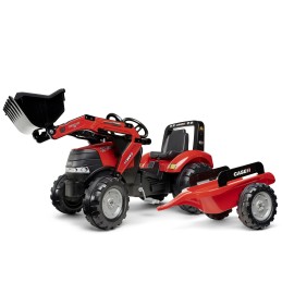 FALK Traktor Case na Pedały z Łyżką i Przyczepką Czerwony od 3 Lat