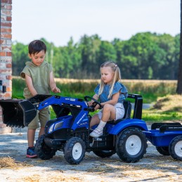 FALK Traktor na Pedały New Holland T8 z Łyżką i Przyczepą 3-7 lat