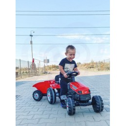 WOOPIE Traktor na Pedały Farmer GoTrac MAXI z Przyczepą Ciche Koła