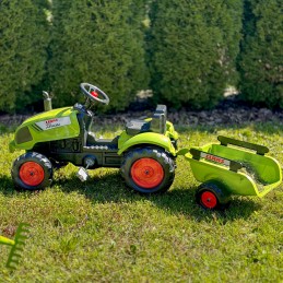 FALK Traktorek Claas Zielony na Pedały Klakson Przyczepa 2-5 lat