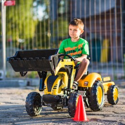 FALK Traktor na Pedały Komatsu Koparko-Ładowarka z Przyczepą 3-7 lat