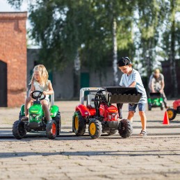 FALK Traktorek Red Supercharger na Pedały z Przyczepką Otwierany od 3-7 Lat