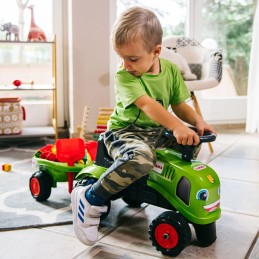 FALK Traktorek Baby Claas Zielony z Przyczepką + akc. od 1-3 lat