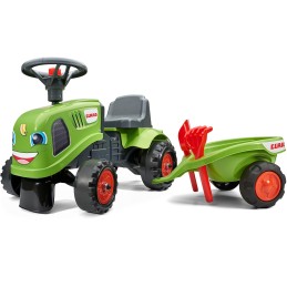 FALK Traktorek Baby Claas Zielony z Przyczepką + akc. od 1-3 lat