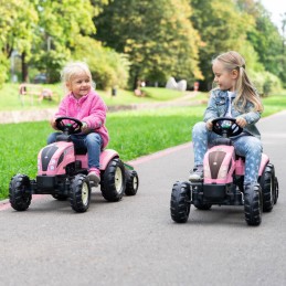 FALK Traktor Country Star Różowy na Pedały + Przyczepka i Klakson 2-5Lat.