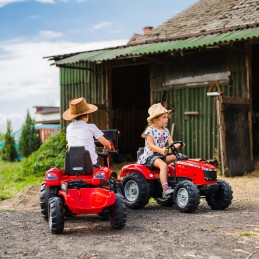 FALK Traktor na Pedały Massey Ferguson 8740S z Łyżką i Przyczepą 3-7 lat