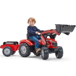 FALK Traktor na Pedały Massey Ferguson 8740S z Łyżką i Przyczepą 3-7 lat