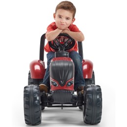 FALK Traktor na Pedały Valtra S4 Bordowy z Przyczepą 3-7 lat
