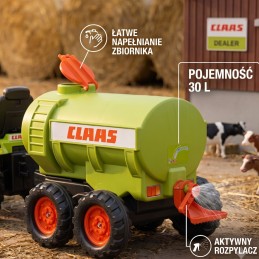 FALK Przyczepa Beczkowóz Cysterna Claas dla Dzieci 3-7 Lat do Traktora