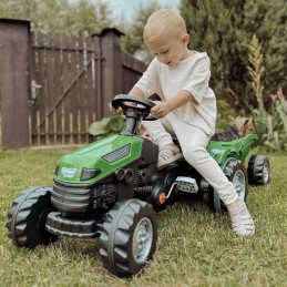 WOOPIE Traktor na Pedały Farmer GoTrac MAXI z Przyczepą Ciche Koła