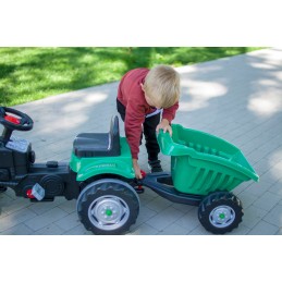 WOOPIE Traktor na Pedały Farmer GoTrac MAXI z Przyczepą Ciche Koła