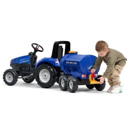 FALK Przyczepa Cysterna Beczkowóz z Kranem New Holland Niebieska 3-7 Lat