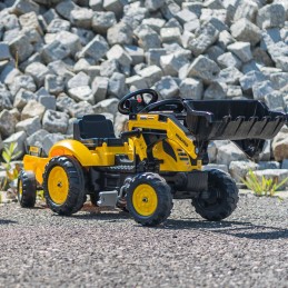 FALK Traktor na Pedały Koparka Komatsu z Przyczepą i Łyżką 2-5 Lat