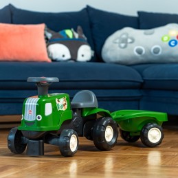 FALK Jeździk Traktor z Przyczepą Birdy Farm Zielony 1-3 lat