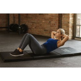 Materac gimnastyczny czarny do ćwiczeń fitness 182x60 cm