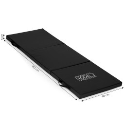 Materac gimnastyczny czarny do ćwiczeń fitness 182x60 cm