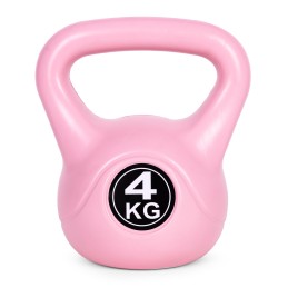 Kettlebell kettle 4 kg do ćwiczeń hantla kula odważnik obciążenie ciężar fitness różowy MOVEPRO